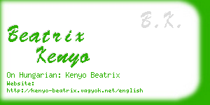 beatrix kenyo business card